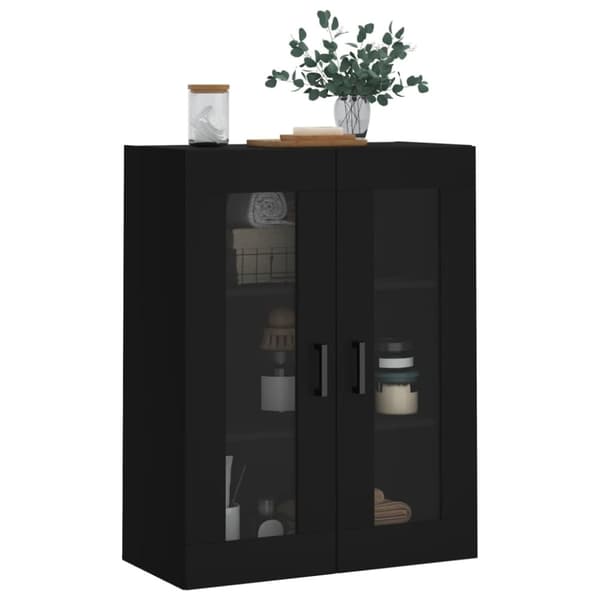 vidaXL Veggskap svart 69,5x34x90 cm