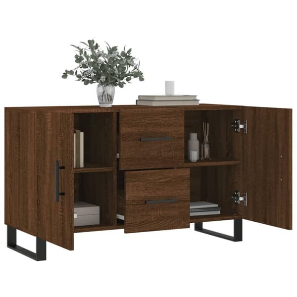 vidaXL Skänk brun ek 100x36x60 cm konstruerat trä