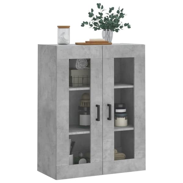 vidaXL Veggskap betonggrå 69,5x34x90 cm