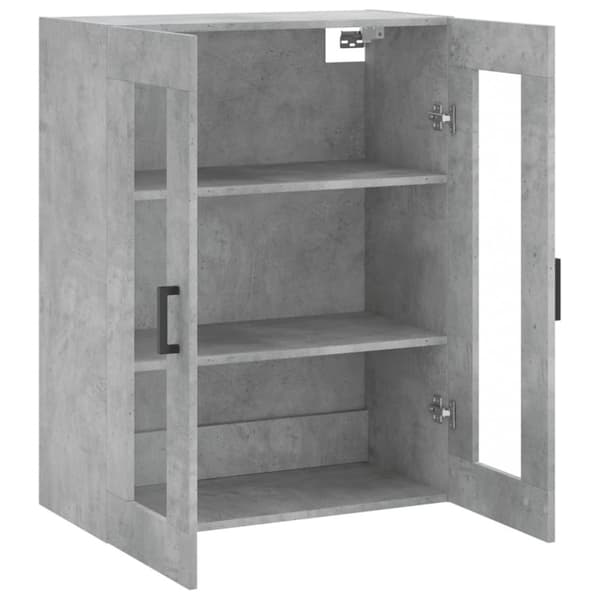 vidaXL Veggskap betonggrå 69,5x34x90 cm
