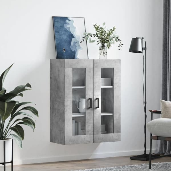 vidaXL Veggskap betonggrå 69,5x34x90 cm
