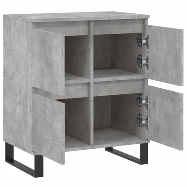 vidaXL Byrå betonggrå 60x35x70 cm konstruerat trä