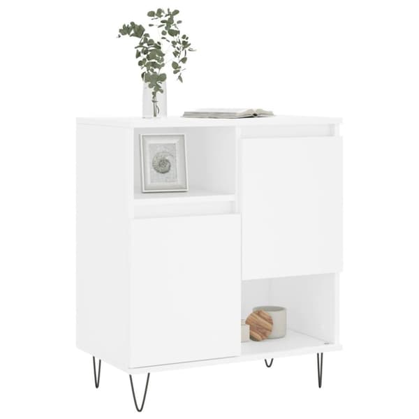 vidaXL Byrå vit 60x35x70 cm konstruerat trä