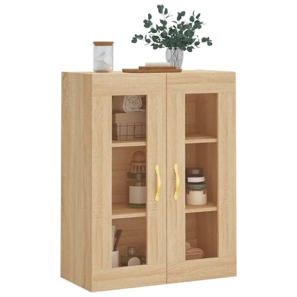 vidaXL Veggskap sonoma eik 69,5x34x90 cm