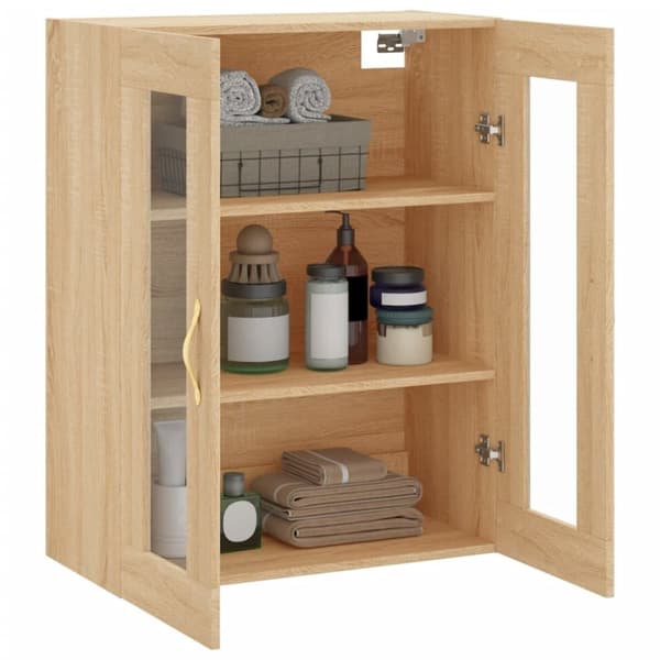 vidaXL Veggskap sonoma eik 69,5x34x90 cm