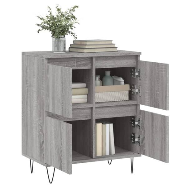 vidaXL Senkki harmaa Sonoma 60x35x70 cm tekninen puu
