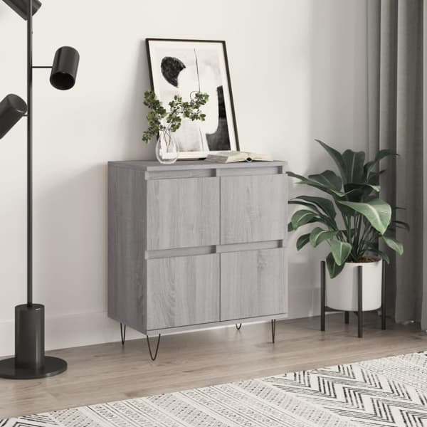 vidaXL Senkki harmaa Sonoma 60x35x70 cm tekninen puu