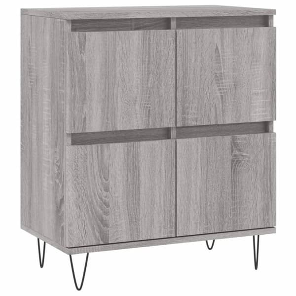 vidaXL skænk 60x35x70 cm konstrueret træ grå sonoma-eg