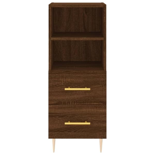 vidaXL skænk 34,5x34x90 cm konstrueret træ brun egetræsfarve