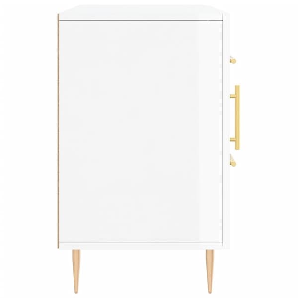 vidaXL skænk 100x36x60 cm konstrueret træ hvid højglans