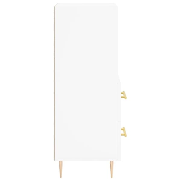 vidaXL Skänk vit 34,5x34x90 cm konstruerat trä