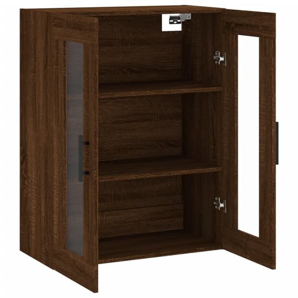 vidaXL Veggskap brun eik 69,5x34x90 cm
