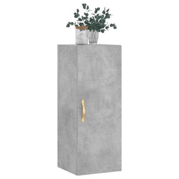 vidaXL vægskab 34,5x34x90 cm konstrueret træ betongrå