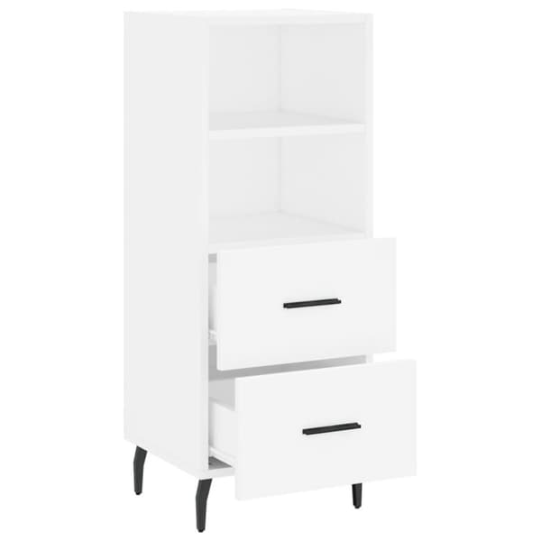 vidaXL Skjenk hvit 34,5x34x90 cm konstruert tre