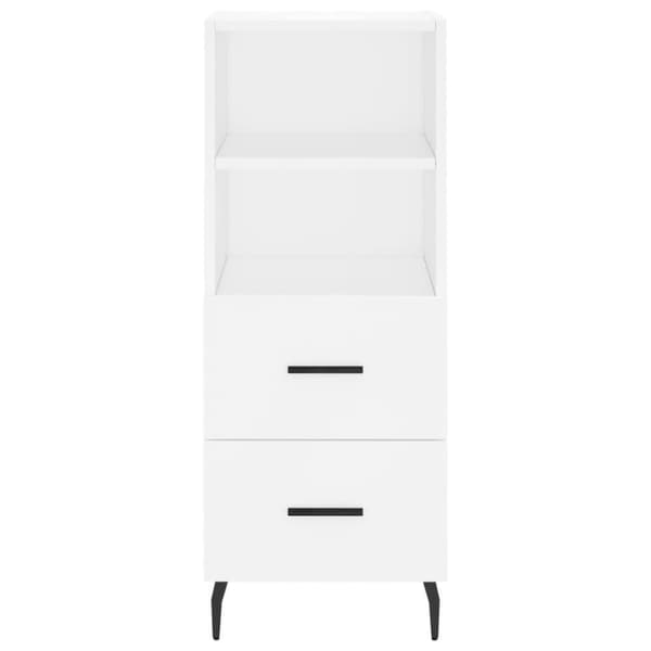 vidaXL Skjenk hvit 34,5x34x90 cm konstruert tre