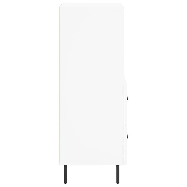 vidaXL Skjenk hvit 34,5x34x90 cm konstruert tre