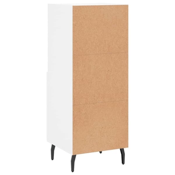 vidaXL Skjenk hvit 34,5x34x90 cm konstruert tre