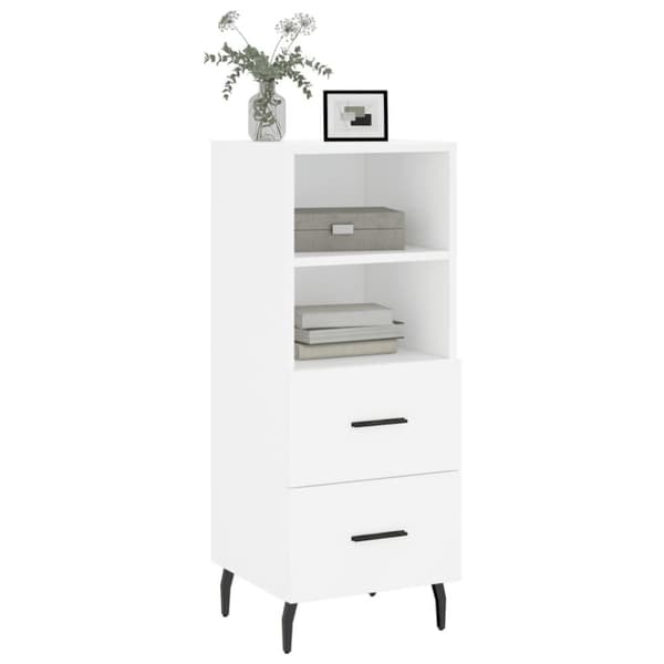 vidaXL Skjenk hvit 34,5x34x90 cm konstruert tre