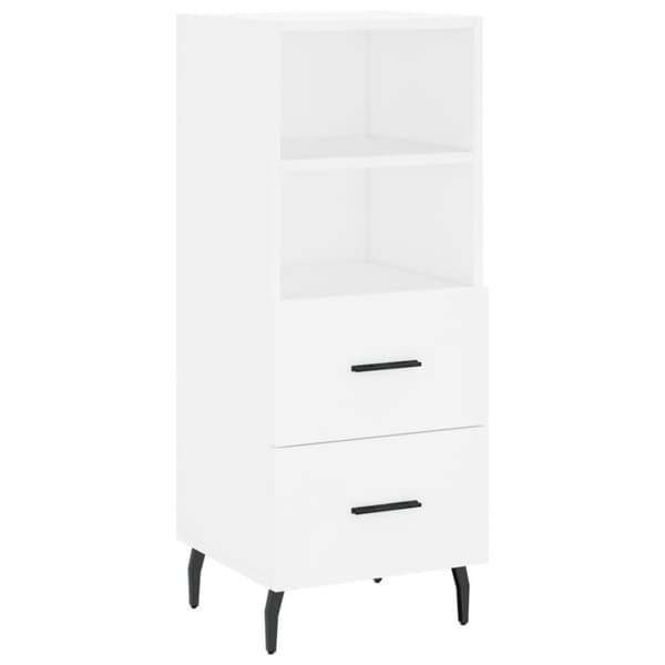 vidaXL Skjenk hvit 34,5x34x90 cm konstruert tre