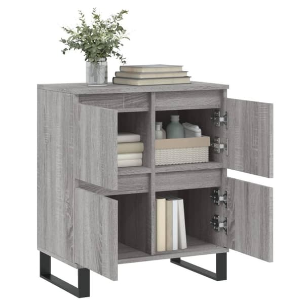 vidaXL Senkki harmaa Sonoma 60x35x70 cm tekninen puu