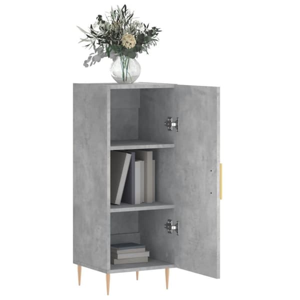 vidaXL Skjenk betonggrå 34,5x34x90 cm konstruert tre