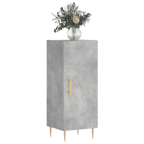 vidaXL Skjenk betonggrå 34,5x34x90 cm konstruert tre