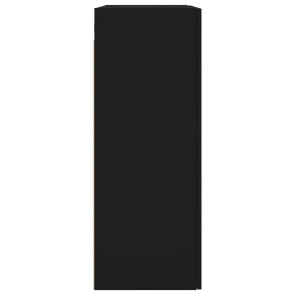 vidaXL Seinäkiinnitettävä kaappi musta 69,5x34x90 cm
