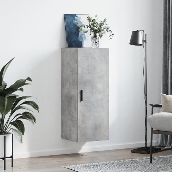 vidaXL Väggskåp betonggrå 34,5x34x90 cm
