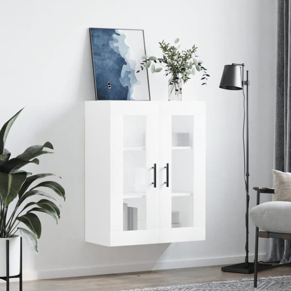 vidaXL Väggskåp vit 69,5x34x90 cm