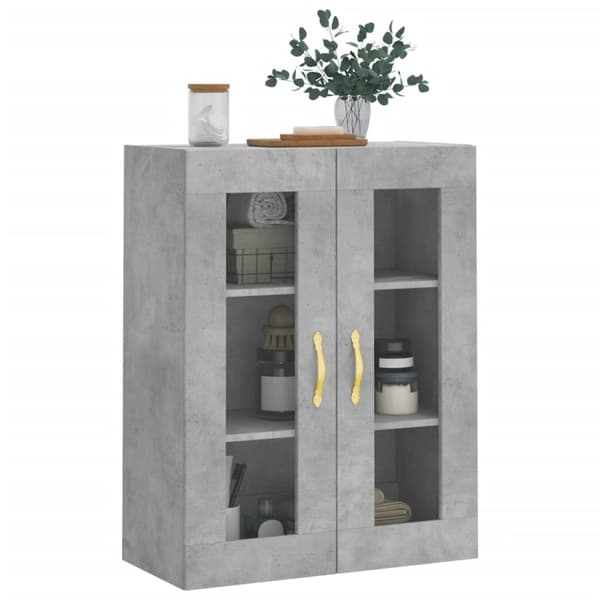 vidaXL Veggskap betonggrå 69,5x34x90 cm