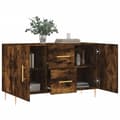 Miniatyrbilde 3 av 11: vidaXL Skjenk røkt eik 100x36x60 cm konstruert tre