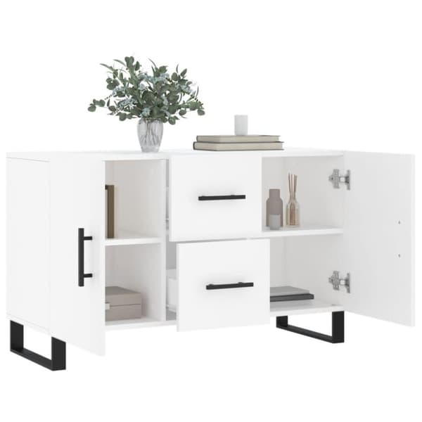 vidaXL Skänk vit 100x36x60 cm konstruerat trä