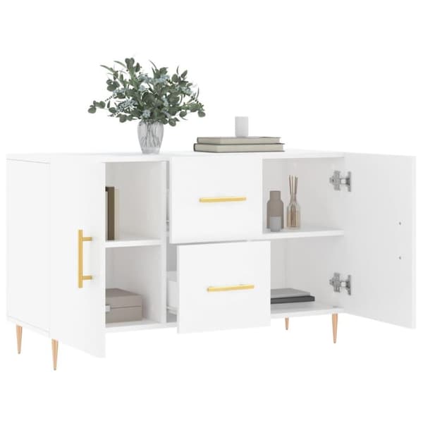 vidaXL skænk 100x36x60 cm konstrueret træ hvid