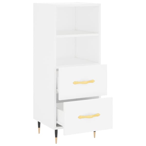 vidaXL skænk 34,5x34x90 cm konstrueret træ hvid