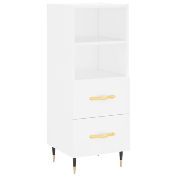 vidaXL skænk 34,5x34x90 cm konstrueret træ hvid