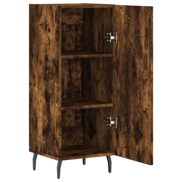 vidaXL Skjenk røkt eik 34,5x34x90 cm konstruert tre
