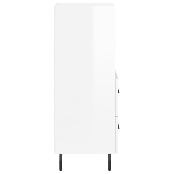 vidaXL Skåp vit högglans 34,5x34x90 cm konstruerat trä