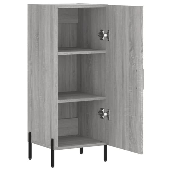 vidaXL skænk 34,5x34x90 cm konstrueret træ grå sonoma-eg