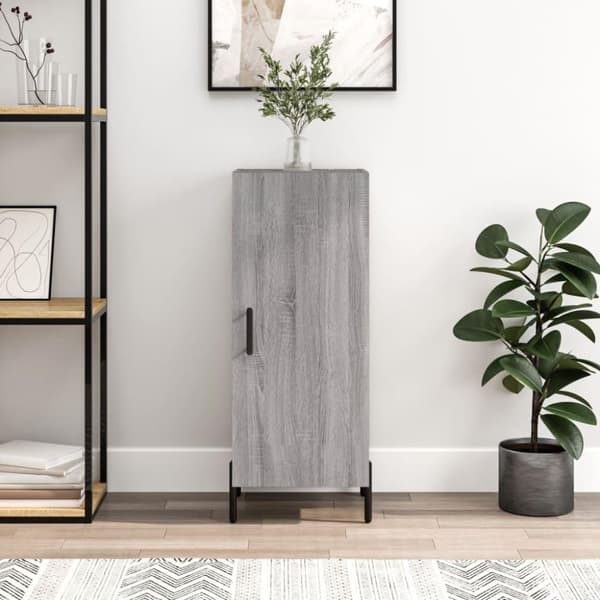 vidaXL skænk 34,5x34x90 cm konstrueret træ grå sonoma-eg