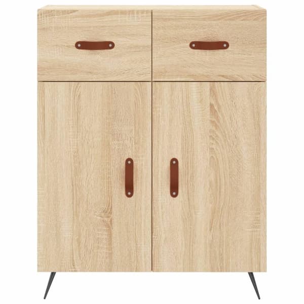 vidaXL skænk 69,5x34x90 cm konstrueret træ sonoma-eg