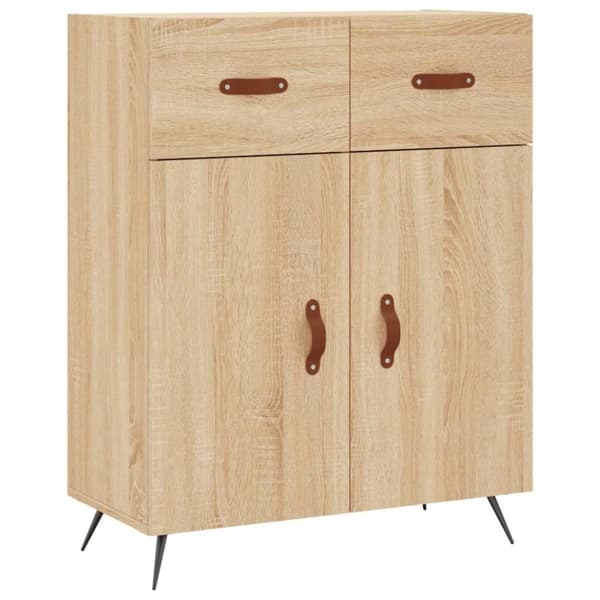 vidaXL skænk 69,5x34x90 cm konstrueret træ sonoma-eg