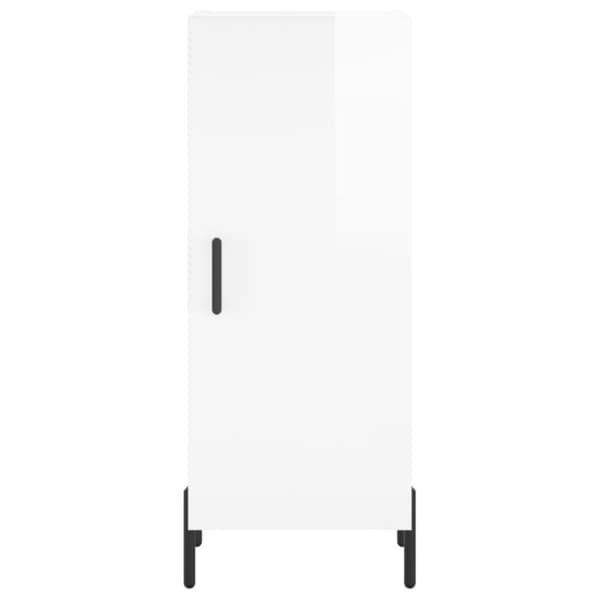 vidaXL Skåp vit högglans 34,5x34x90 cm konstruerat trä