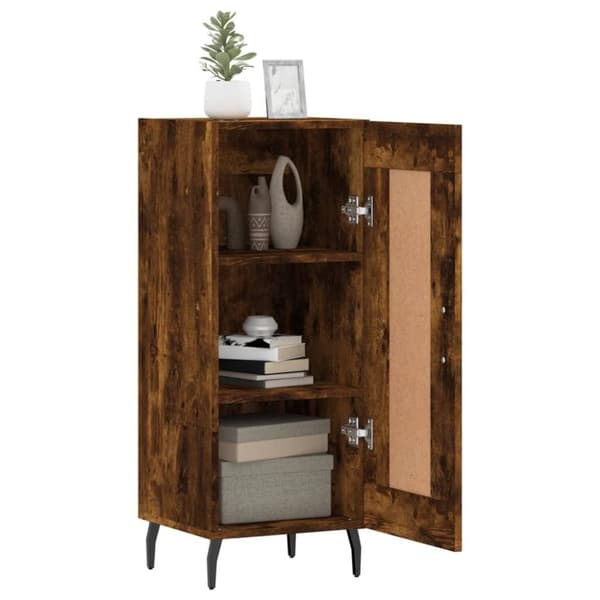 vidaXL Skjenk røkt eik 34,5x34x90 cm konstruert tre