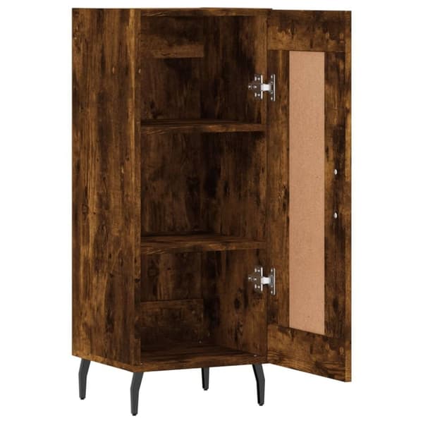 vidaXL Skjenk røkt eik 34,5x34x90 cm konstruert tre