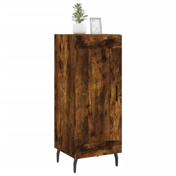 vidaXL Skjenk røkt eik 34,5x34x90 cm konstruert tre