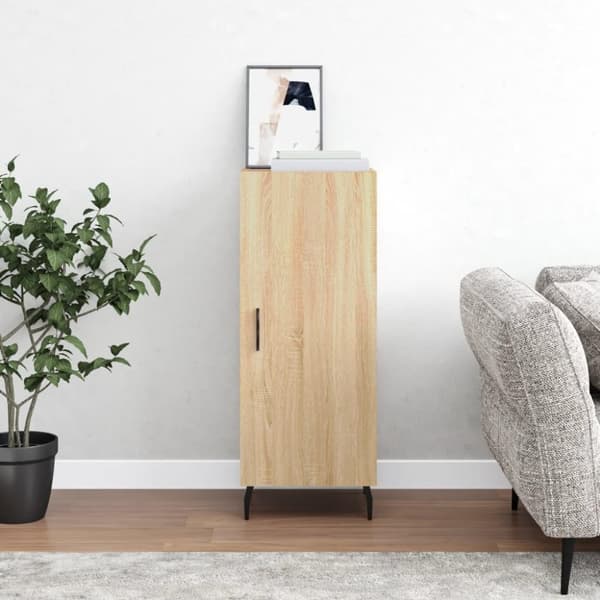 vidaXL skænk 34,5x34x90 cm konstrueret træ sonoma-eg