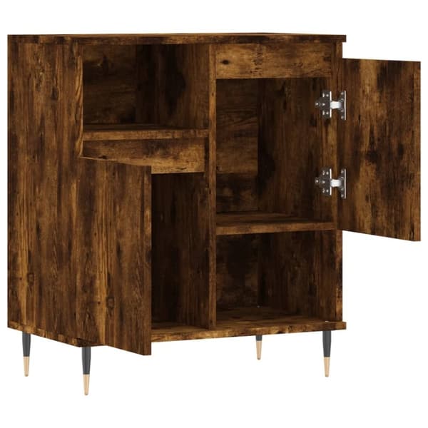 vidaXL Skjenk røkt eik 60x35x70 cm konstruert tre
