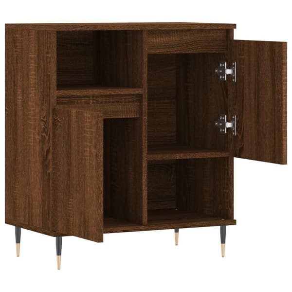 vidaXL Skjenk brun eik 60x35x70 cm konstruert tre