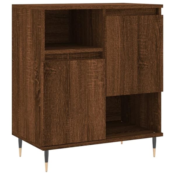 vidaXL Skjenk brun eik 60x35x70 cm konstruert tre
