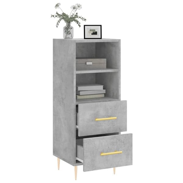 vidaXL skænk 34,5x34x90 cm konstrueret træ betongrå